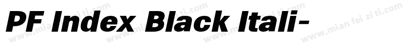 PF Index Black Itali字体转换